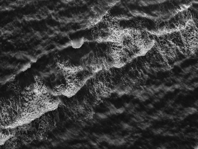 White and Black Sea Waves